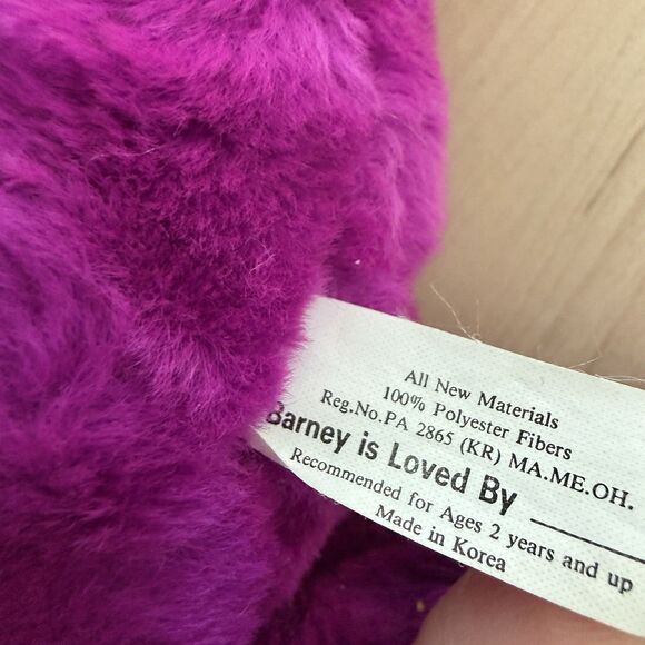 Vintage 1992 Barney the Dinosaur Plush Golden Bear Lyons Group Purple Stuffed - Picture 6 of 7